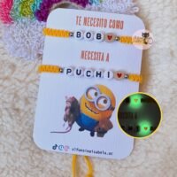 Pulseras Minion Bob y Puchi