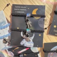 Pulseras tejidas Astronautas más piedra