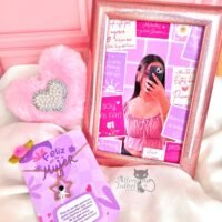 Cuadro personalizado mujercita + peluchito